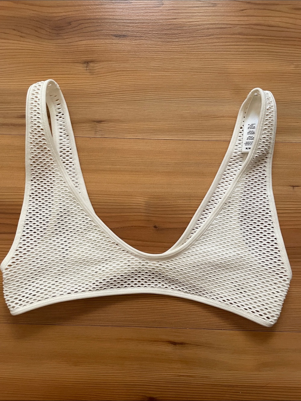 SKIMS Cream Mesh Scoop Bralette